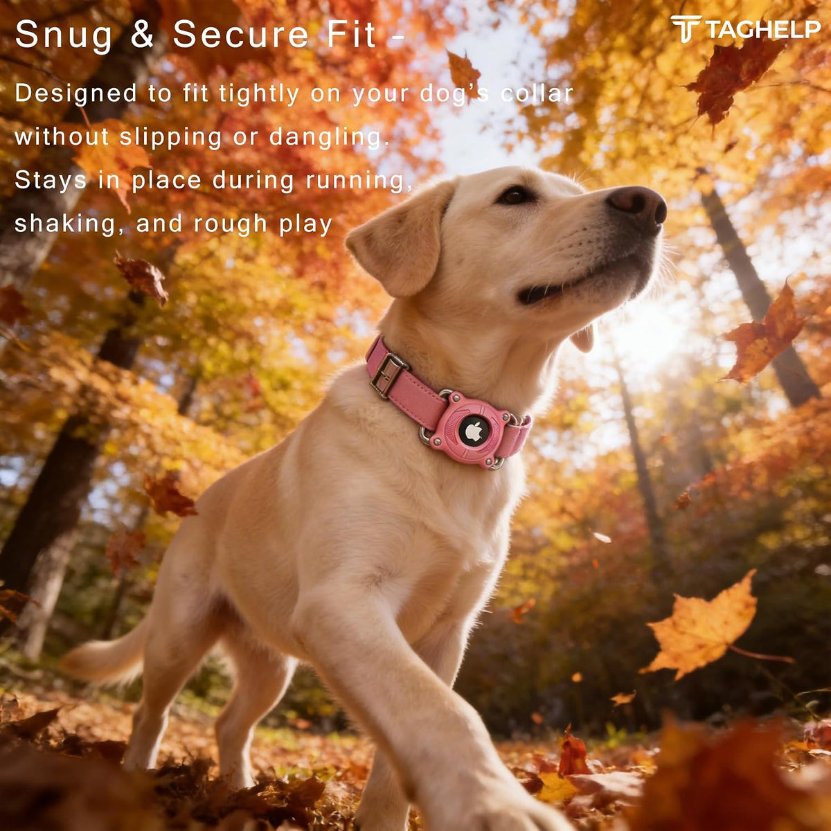 AirTag Holder for Pet Collar – Waterproof(Pink)