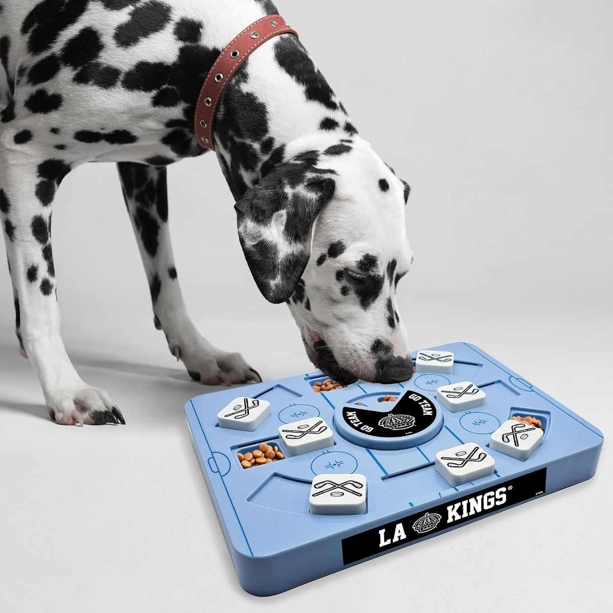 Pets First NHL Los Angeles Kings Large Puzzle Toy, New Size, Interactive Dog Treat & Slow Feeding Toy