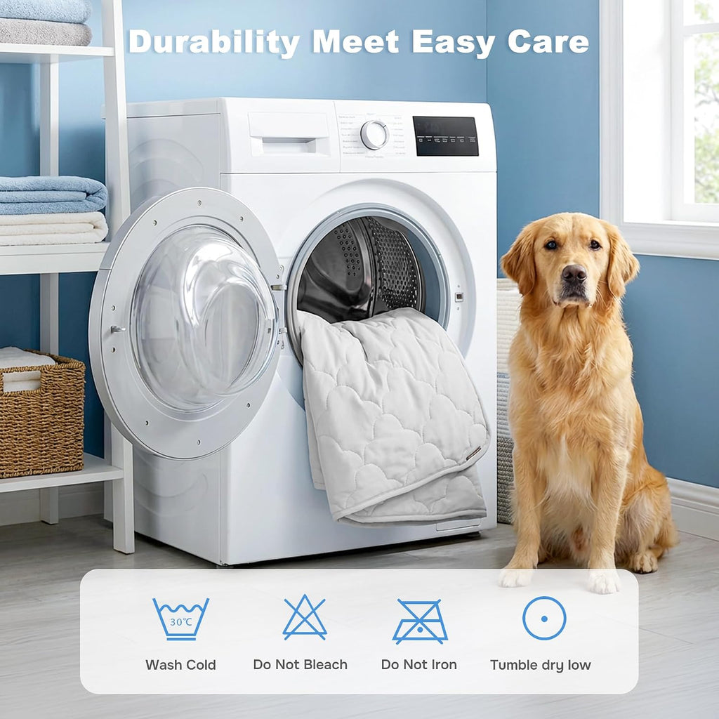 ZOMISIA Cooling Mat for Medium Dogs, Q-Max>0.5 Thin Breathable Cold Crate Pad for Pet, Portable Washable Kennel Bed for Summer Active Dog with Chill Cool Soothing Fabric to Rapid Cooling, 29x18, Grey
