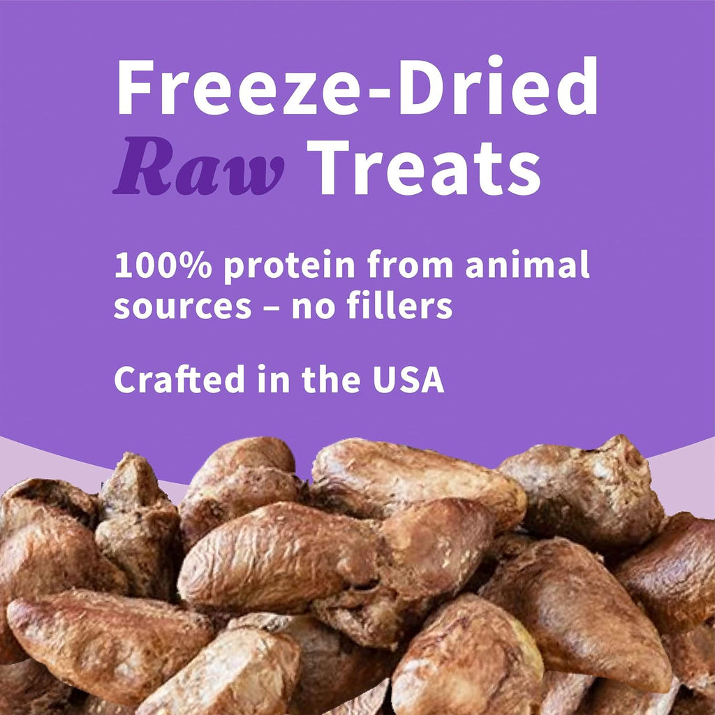 Halo Freeze-Dried Raw Dog Treats, Chicken Hearts Recipe, 2 oz