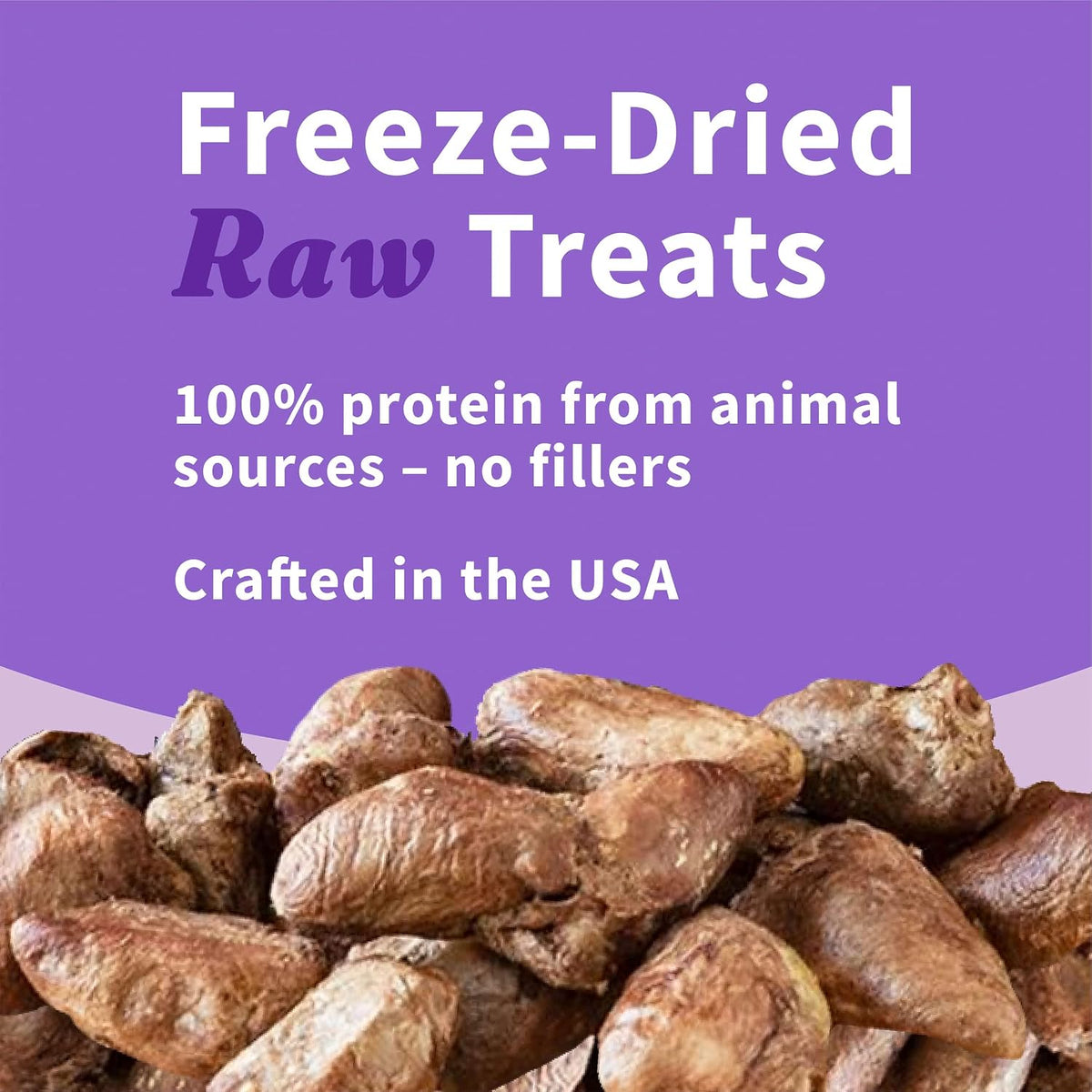 Halo Freeze-Dried Raw Dog Treats, Chicken Hearts Recipe, 2 oz