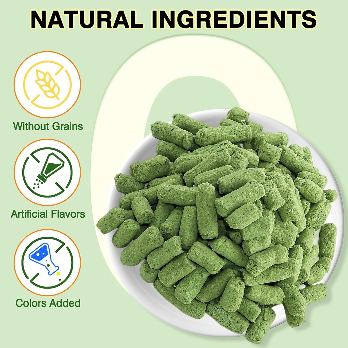Freeze Dried Cat Grass Treats 100g - Natural Cat Grass Sticks with Chicken & Egg Yolk | Hairball Removal, Dental Care for Indoor Cats | Pet Training Snacks,Grain Free High Protein