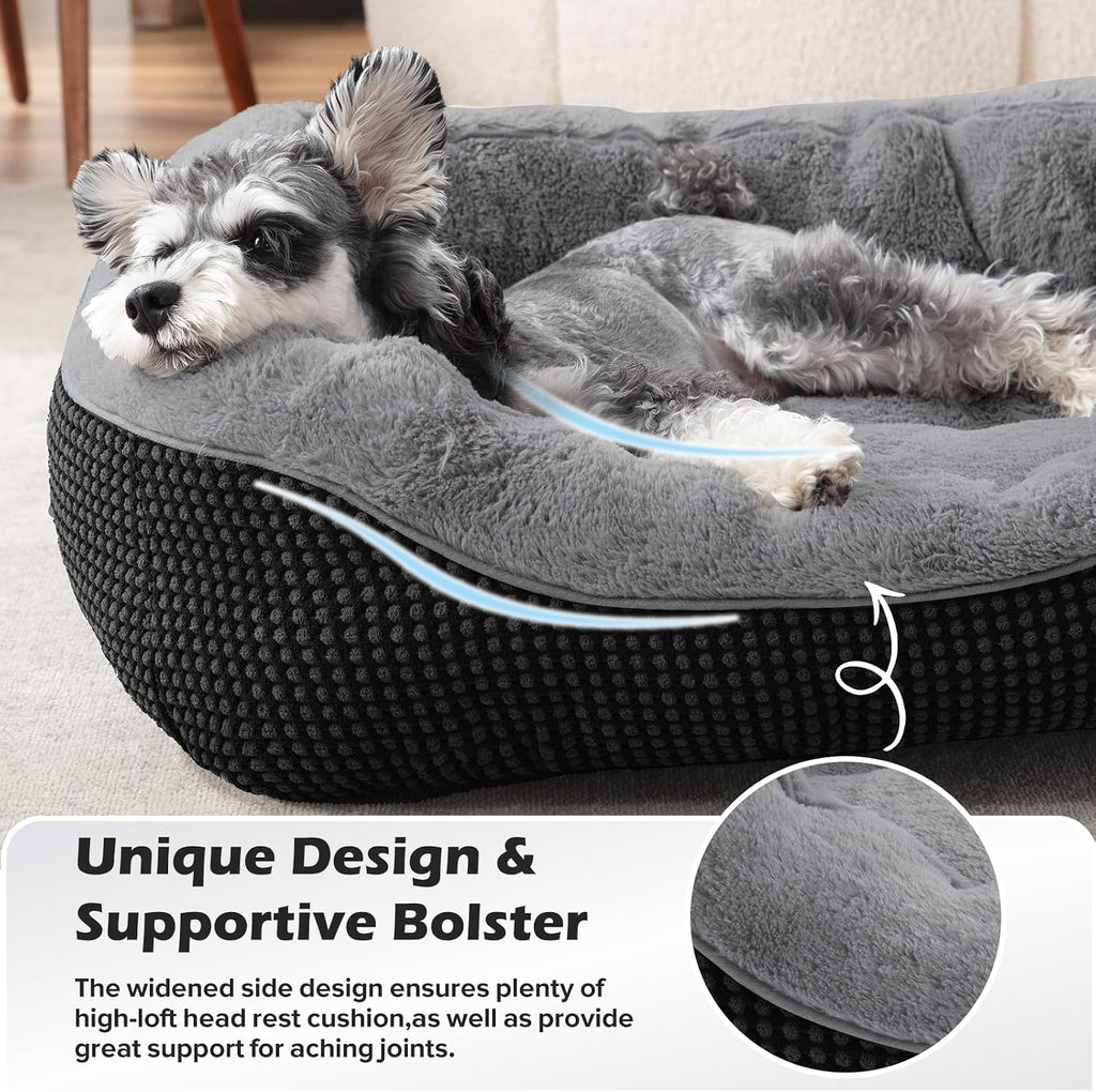 INVENHO Small Dog Bed Orthopedic Warming Soft Calming Sleeping Durable with Anti-Slip Bottom