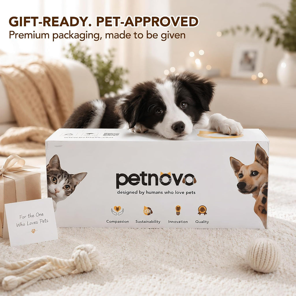PETNOVO Dog Bed with Reversible Blanket for Cats and Small to Medium Dogs