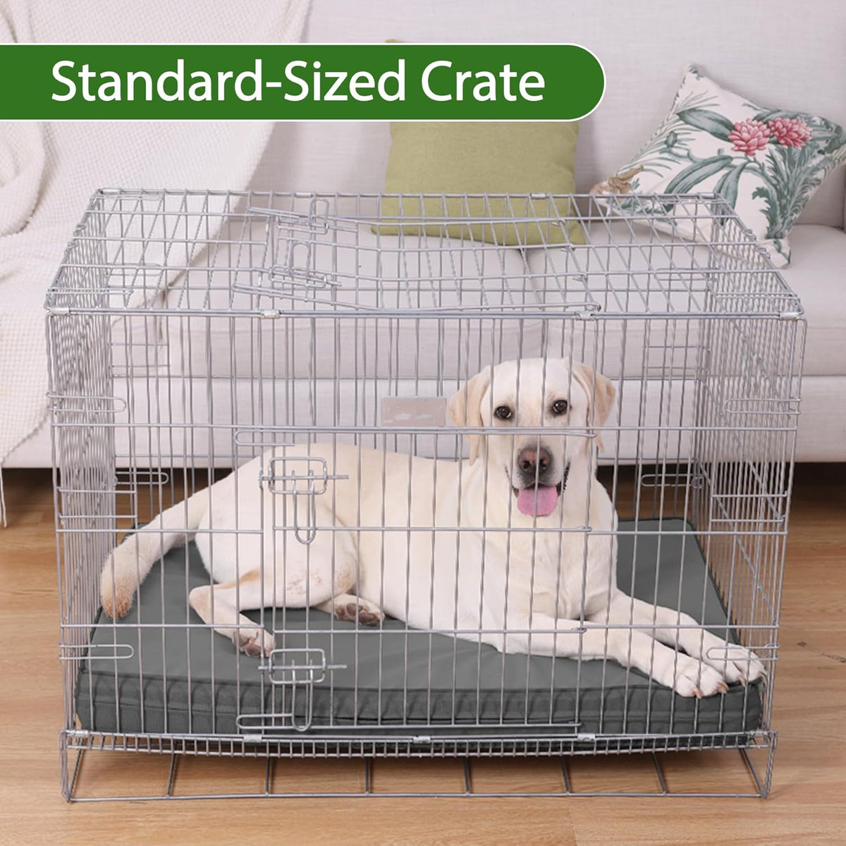 Waterproof XXXL Dog Bed Washable, Wipeable Leather Large Crate Pad 54"