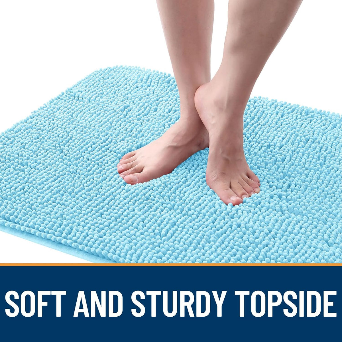 OLANLY Dog Door Mat for Muddy Paws 47x24, Super Absorbent Chenille Mud Mat