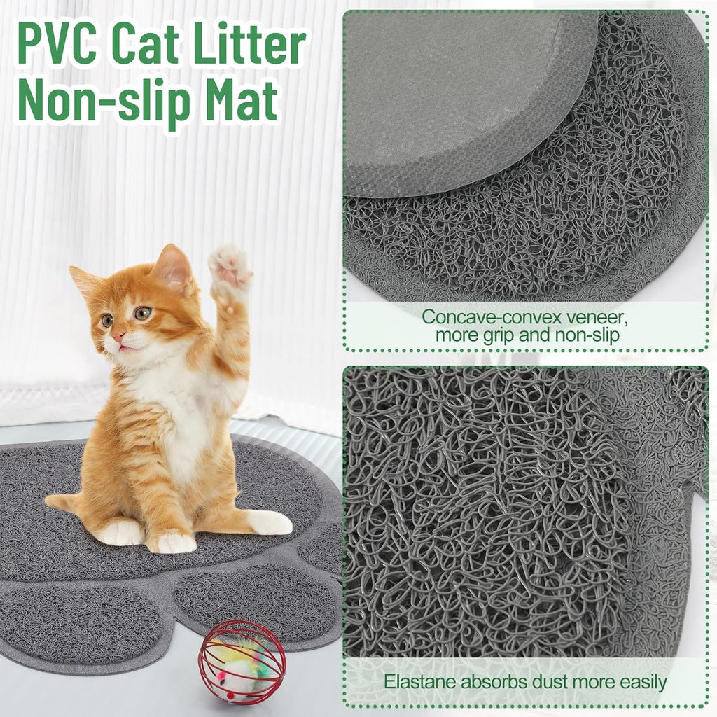 Tioncy 7 Pcs Kitten Litter Box Starter Kit, Enclosed with Shovel, Black