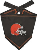 Pets First NFL Cleveland Browns TIE Bandana, Size Small/Medium. Dog Bandana Scarf Bib for Pet Cat Dog. The Ultimate Game-Day, Party Bandana