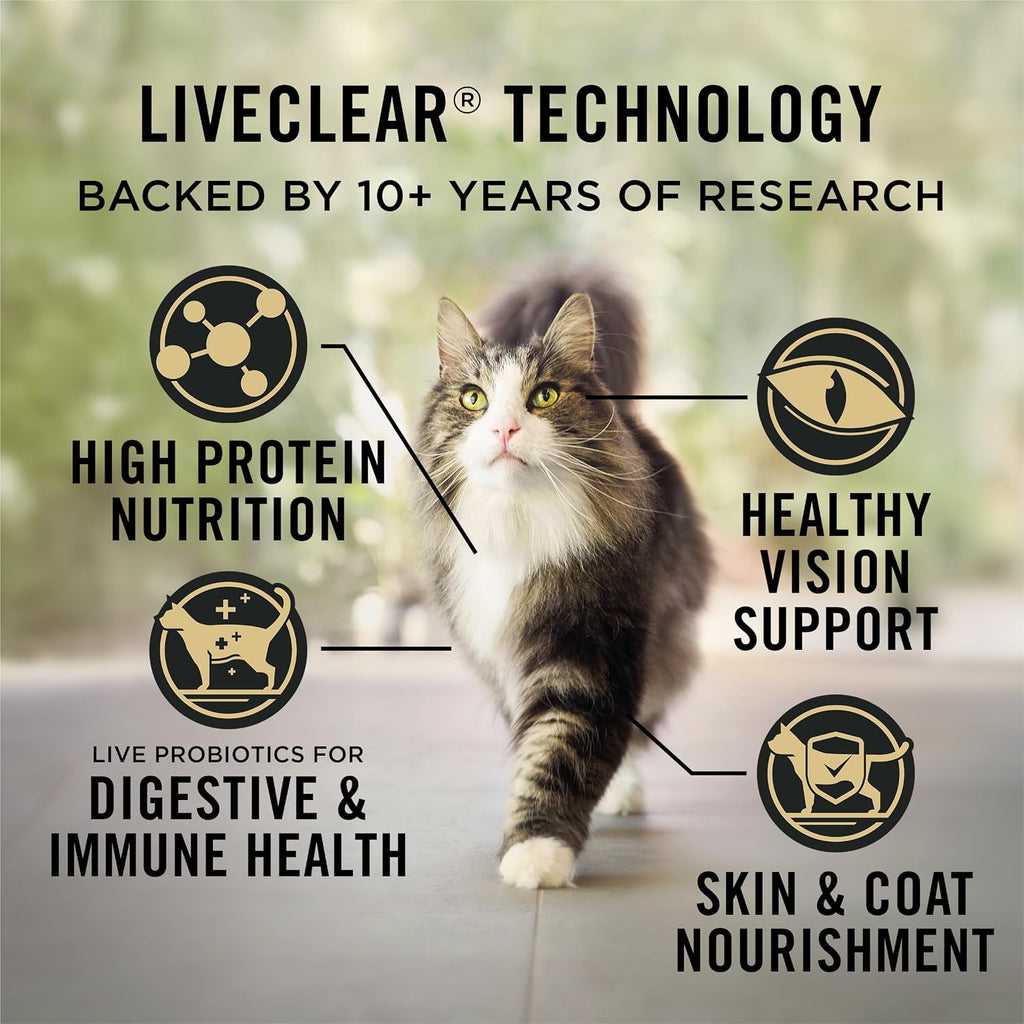 Purina Pro Plan LiveClear Allergen Reducing Dry Cat Food, Salmon, 16 lb