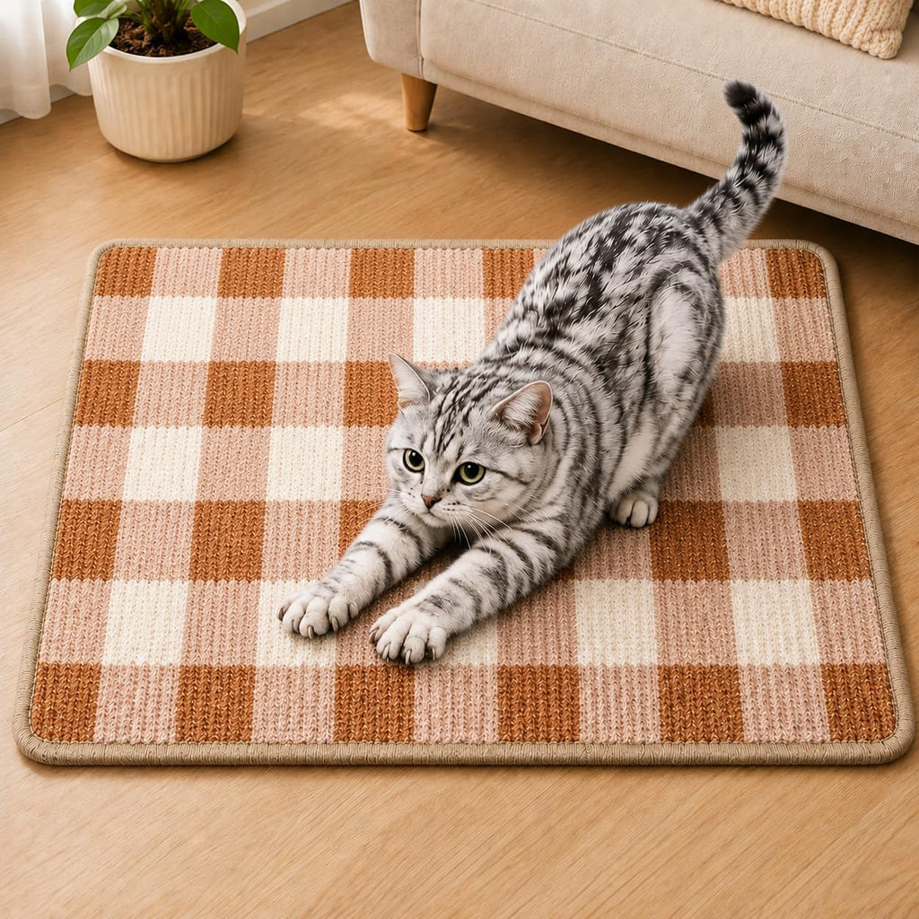 Cat Scratcher Mat, Natural Sisal Cat Scratch Pad for Cats