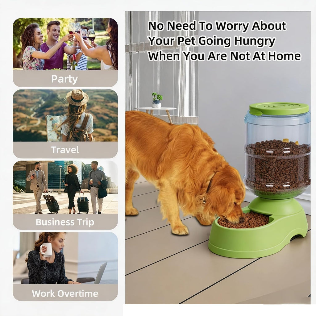 Kenond 11L Gravity Automatic Dog Feeder, Dog Food Dispenser for Large Breed