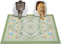 Glittme Cat Litter Mat, 33"x22" Non-Slip Washable Trapping Mat for Cats | Litter Trapping Mat With Thick PVC Coil To Catch Scatter, Soft On Paws And Waterproof Bottom To Protect Floors