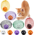 Jecery 5 Pcs Cat Toys Spring,Bell,Halloween Colors