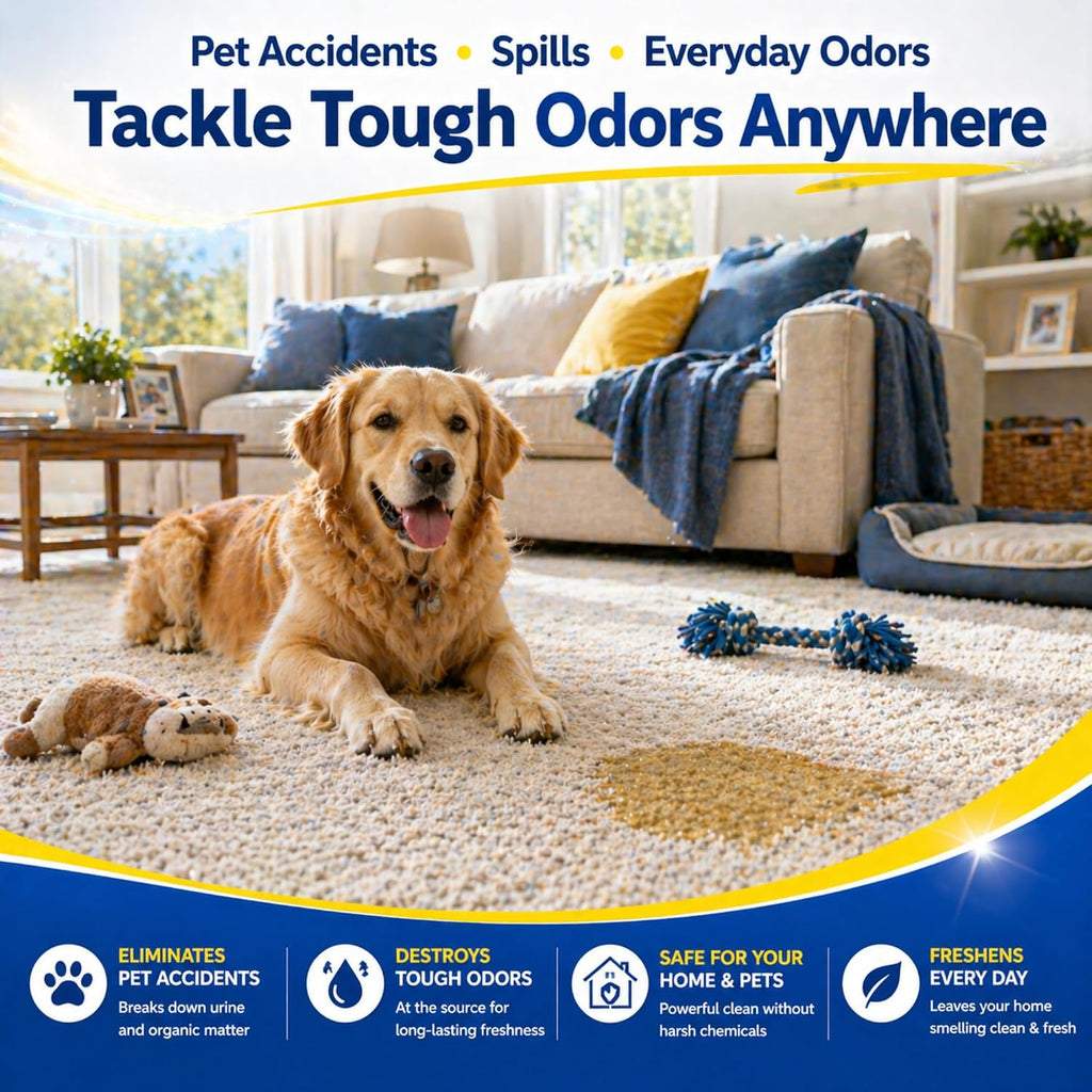 Black Diamond Stoneworks Eliminates Urine Odors – Controls Cat, Dog, Pet & Human Smells from Carpet, Furniture, Mattresses, Grout and Pet Bedding & Concrete. Biodegradable Enzymes 32 Oz. Spray