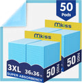 MKISS Bed Pads Disposable 36" x 36" 50 Count, Extra Large Incontinence Underpads, Leak-Proof & Quick-Drying Disposable Pee Pads for Elderly, Adults, Kids, Puppy Training