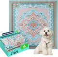Aitmexcn Washable Pee Pads for Dogs, 2 Reusable Puppy Pads, 34'' x 36'' | Highly Absorbent, Waterproof Layer, Machine Washable, Non-Slip Bottom, For Puppy Training and Crates