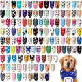 Huhumy 100 Pcs Paw Dog Bandanas Bulk XL Paw Grooming Bandanas for Dogs
