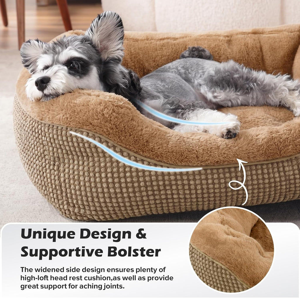 INVENHO Dog Bed Medium Size, Orthopedic Warming Soft Calming Sleeping Durable with Anti-Slip Bottom
