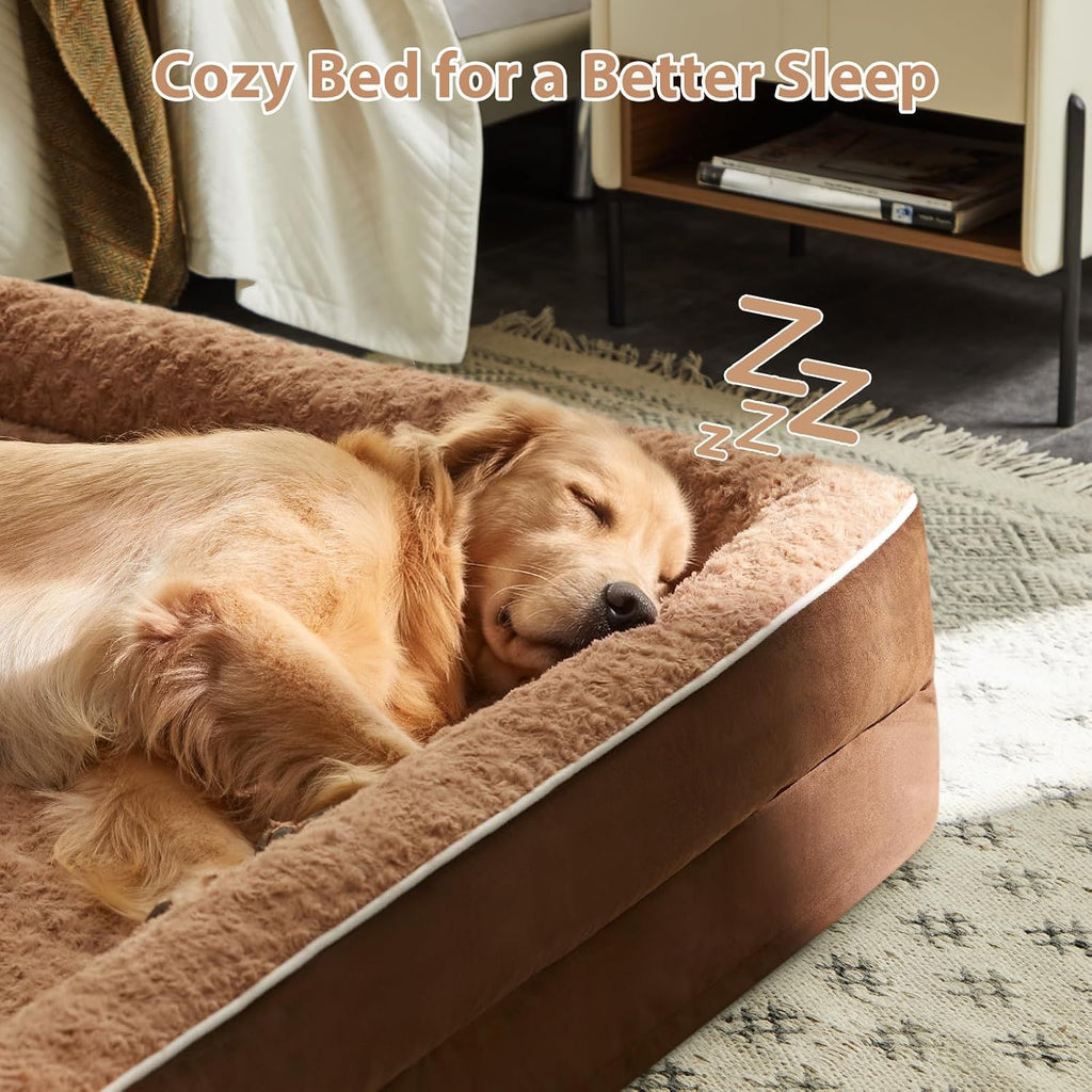 WNPETHOME Orthopedic Washable XXL Dog Bed for Senior Dog Cozy Sleep