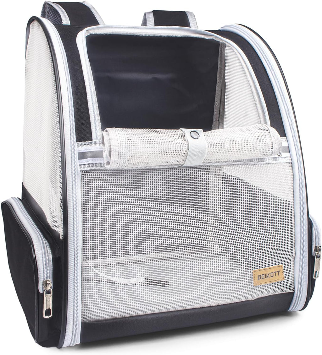 Cat Dog Backpack 12.6"×11.4"×16.5" Large Breathable Pet Bag Carrier