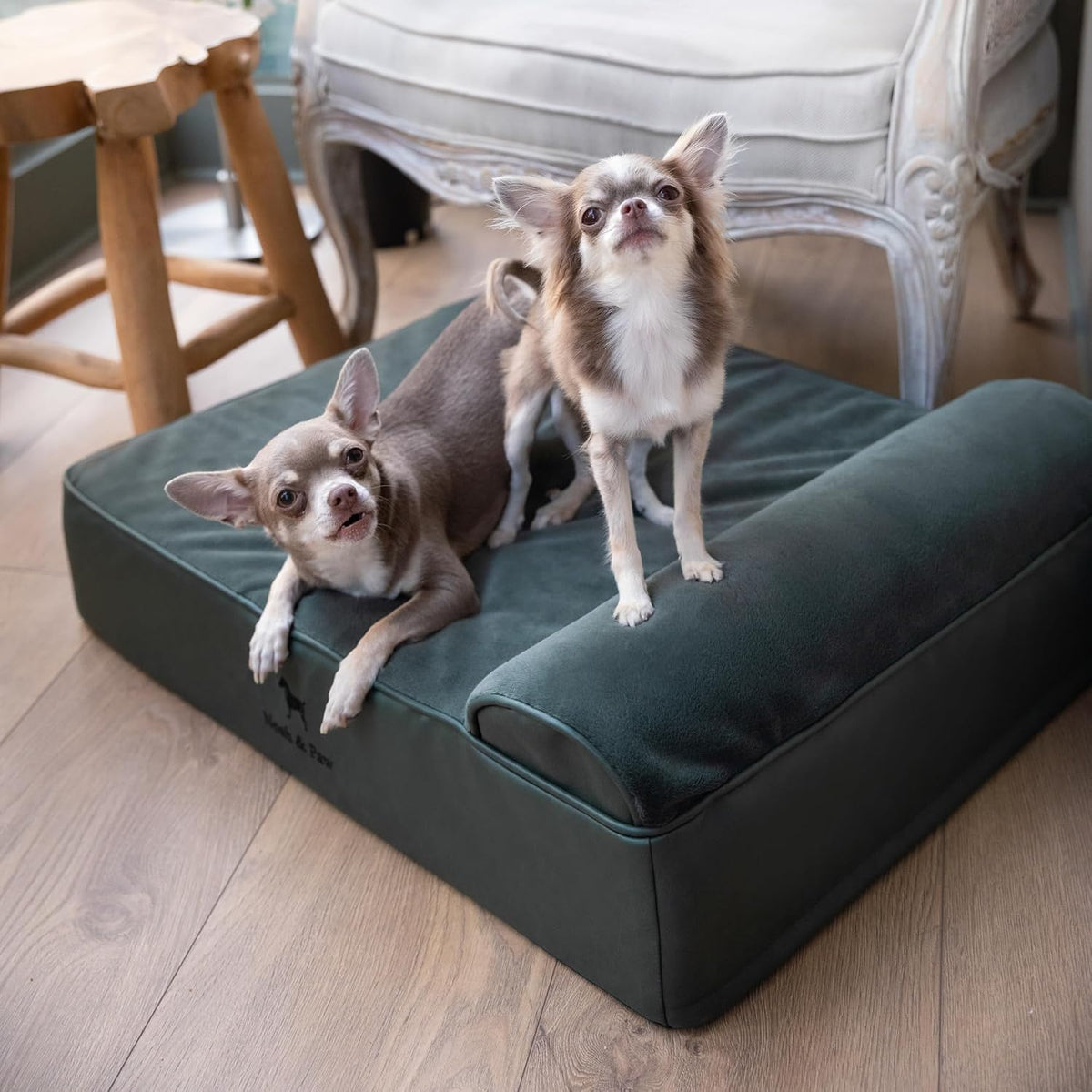 NOAH & PAW Medium Dog Bed Orthopedic Memory Foam Cooling Gel 28x23x7.5 in