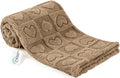 gogobunny Large Pet Blanket for Dogs Cats, Ultra Soft 300GSM Coral Fleece Washable Furniture Protector for Couch Bed Car Seat, Calming Crate Mat Blanket for Large Breeds, Brown, 50x60IN
