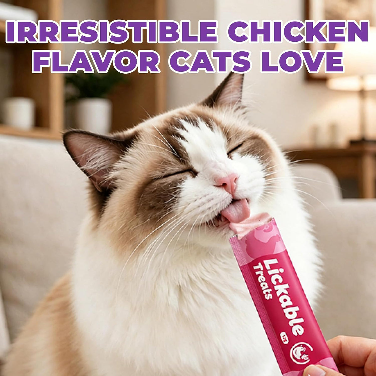 Zoody Cranberry Lickable Cat Treats with Taurine, 24 Tubes, 0.4 oz Each