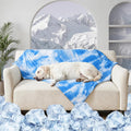 Cooling Blanket For Dogs. Dog Cooling Blankets For Large Dogs, Breathable Cooling Fabric, Cold Washable, Cooling Dog Blanket Durable Scratch-Resistant Soft Fabric for All Seasons, Tie-Dye Blue