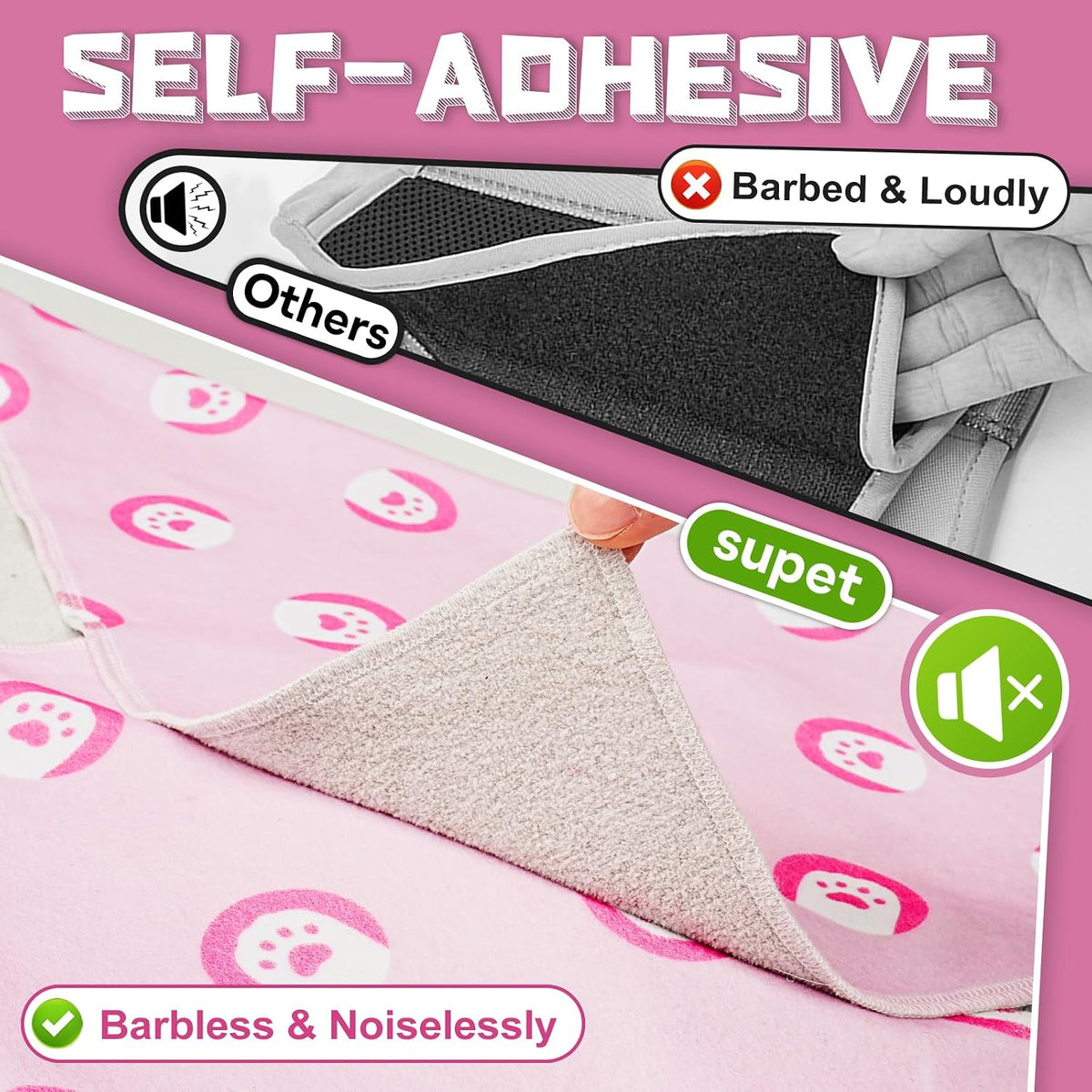 Supet Cat Grooming Wrap for Nail Trimming, Self-Adherent Calm Cat Swaddle