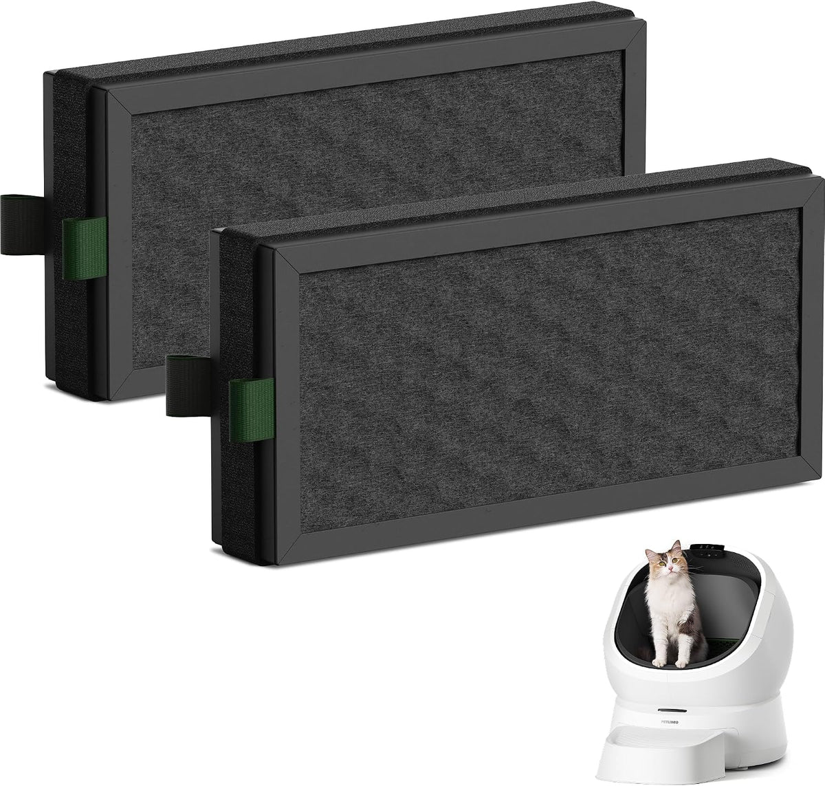 PETLIBRO Carbon Filter Replacement 2 Pack for Luma Automatic Cat Litter Box