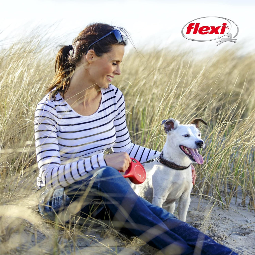 FLEXI® Classic Cord Retractable Dog Leash, Medium, 16 ft - Red