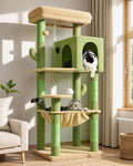 Globlazer Cactus Cat Tree Tower with Scratching Post for Indoor Cats, F53