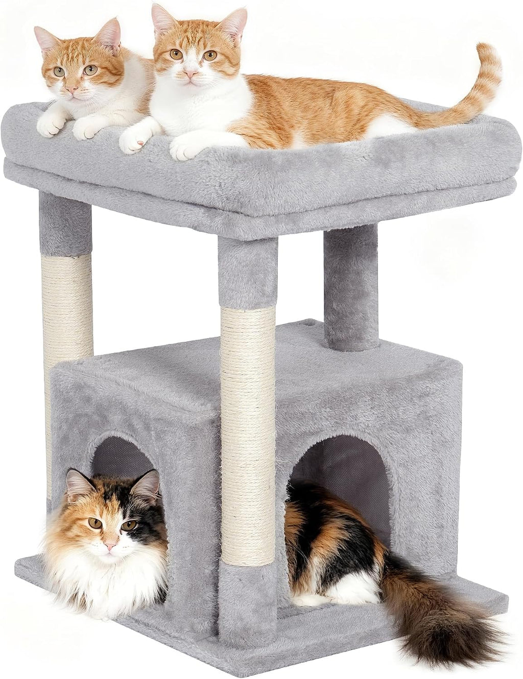 23.6" Cat Tree for Large Cat, 19 * 15.8 in Large Perch, Light Gray
