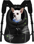 WOYYHO Pet Dog Carrier Backpack, Ventilated Small Dog Front Backpack