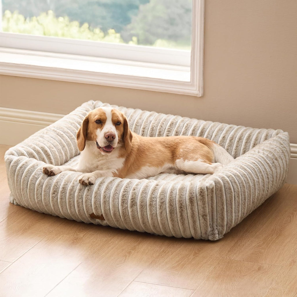 Bedsure ComfyFleece® Cute Dog Beds Large Sized Dog Washable，36in Amphora