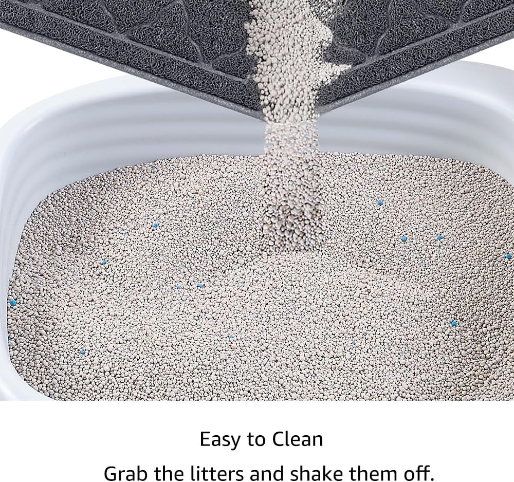 unipaws Cat Litter Trapping Mat, Litter Box Scatter Control Pad | Litter Free Floors and Urine Waterproof, Gentle on Paws, No Phthalate