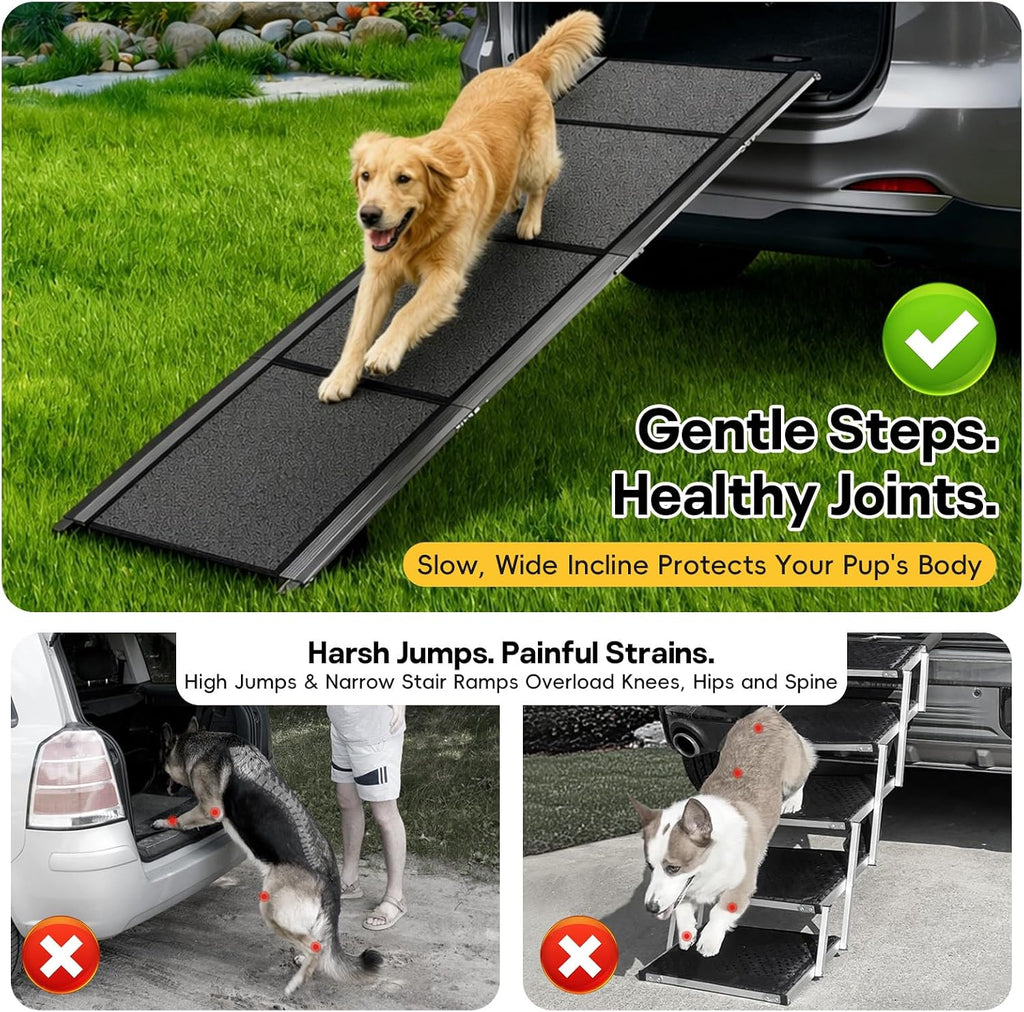Dog Ramp for Large Dogs, 67" L x 17" W Lightweight Foldable Pet Ramp