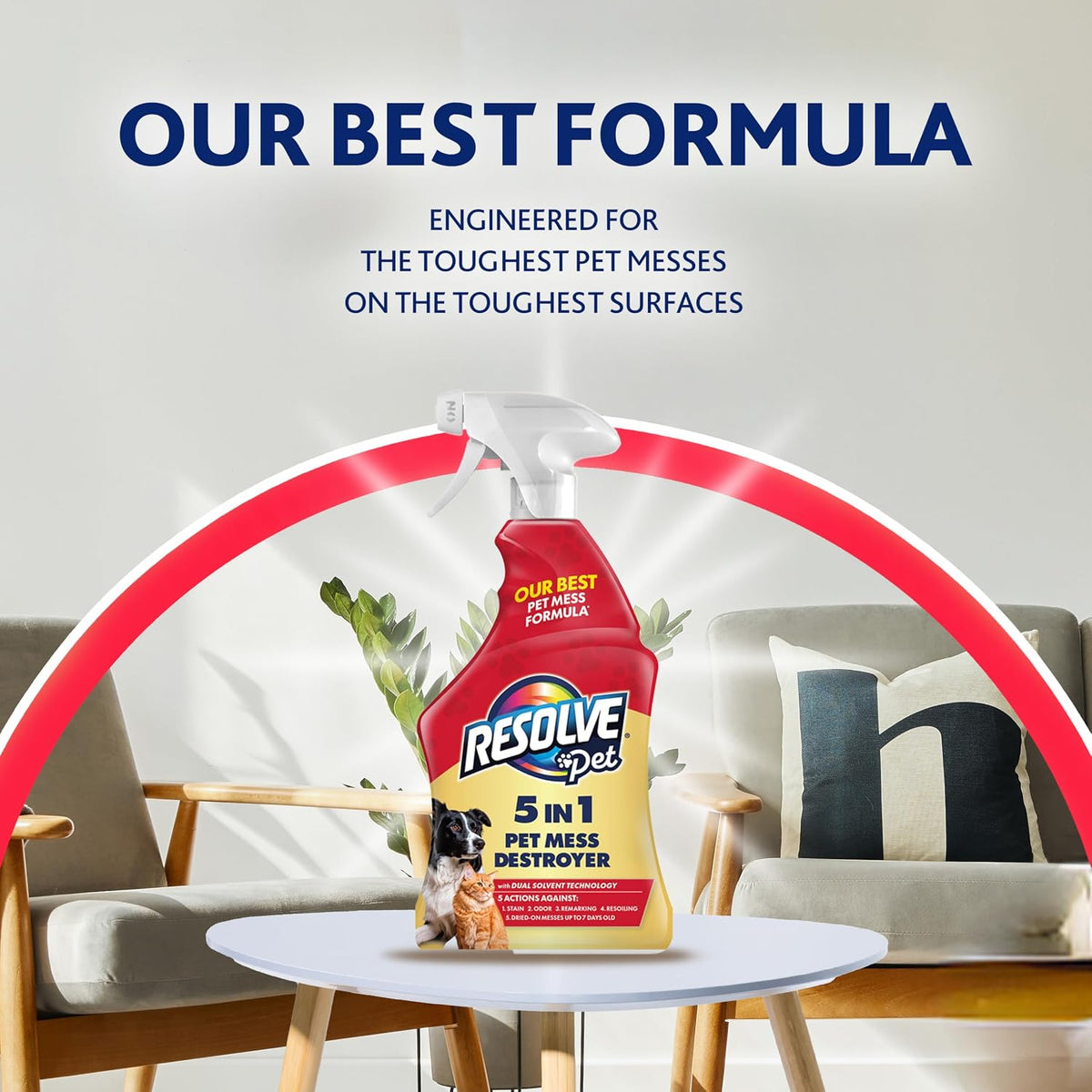 Resolve® 5-in-1 Pet Carpet Cleaner Spray for Stains & Odors, 22oz