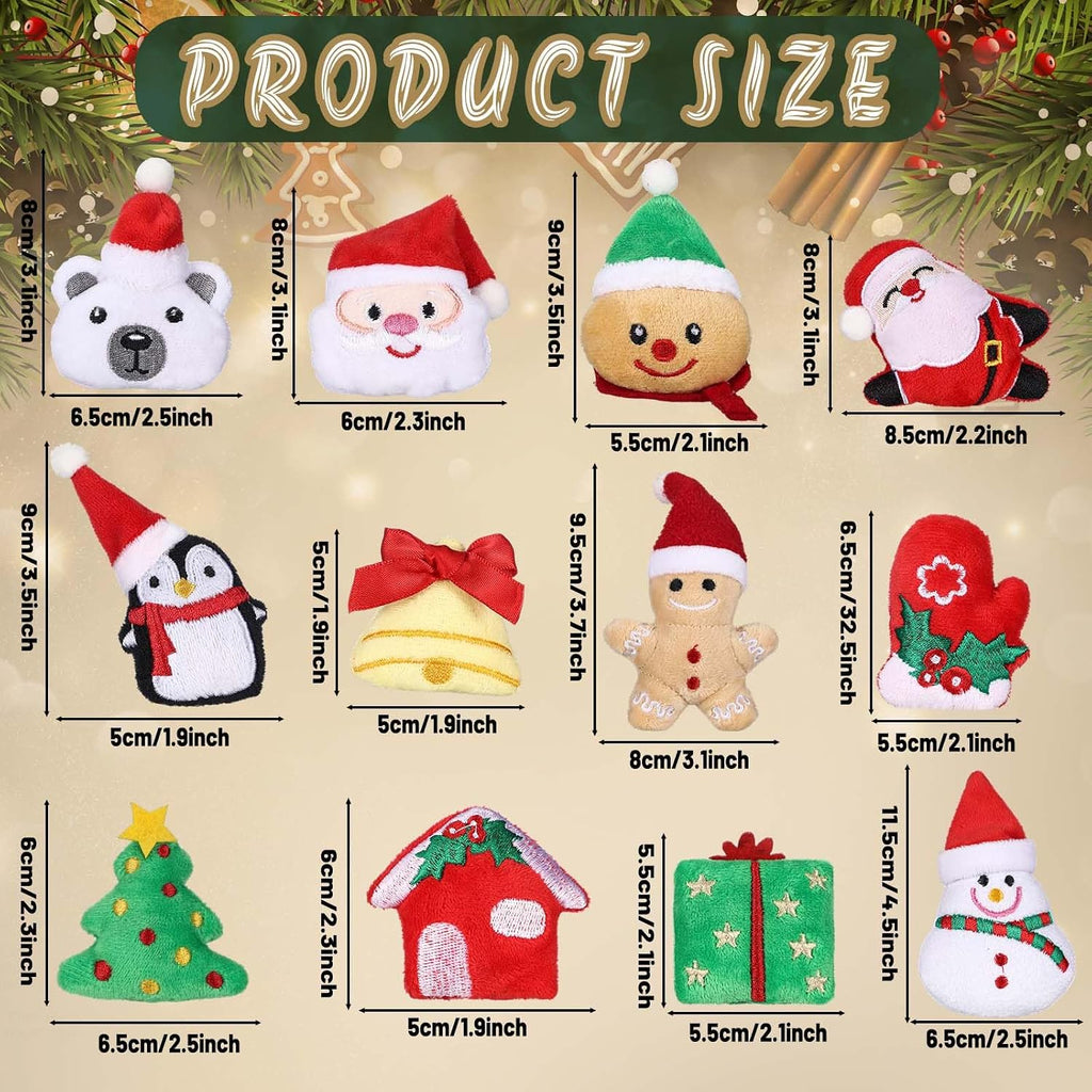 Soulchen 12 Pcs Christmas Catnip Toys with Crinkle Sound