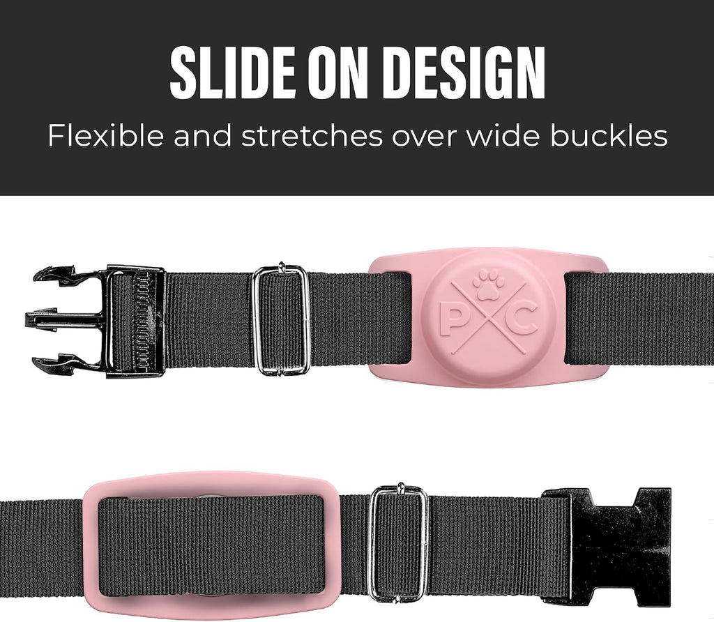 Pup Culture AirTag Collar (2 Pack) | Durable Dog AirTag Holder - Track Your Pet Using Apple AirTag Technology