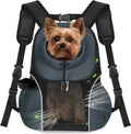 WOYYHO Pet Dog Carrier Backpack, Ventilated Mesh Small Dog Front Backpack