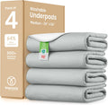 MPROVIA® Washable Underpads, Heavy Absorbency Reusable Incontinence Pads for Kids, Adults, Elderly, and Pets, Waterproof Protection Floor (Gray, 34"x36" (Pack of 4))
