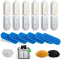Cat Water Fountain Filter Replacement - 9 Filter(6 Carbon Filters & 3 Foam Filters) - Set of Replacement Filter Cartridges (3 Months) for ZELLAR Stainless Steel Cat Water Fountain (WF540)