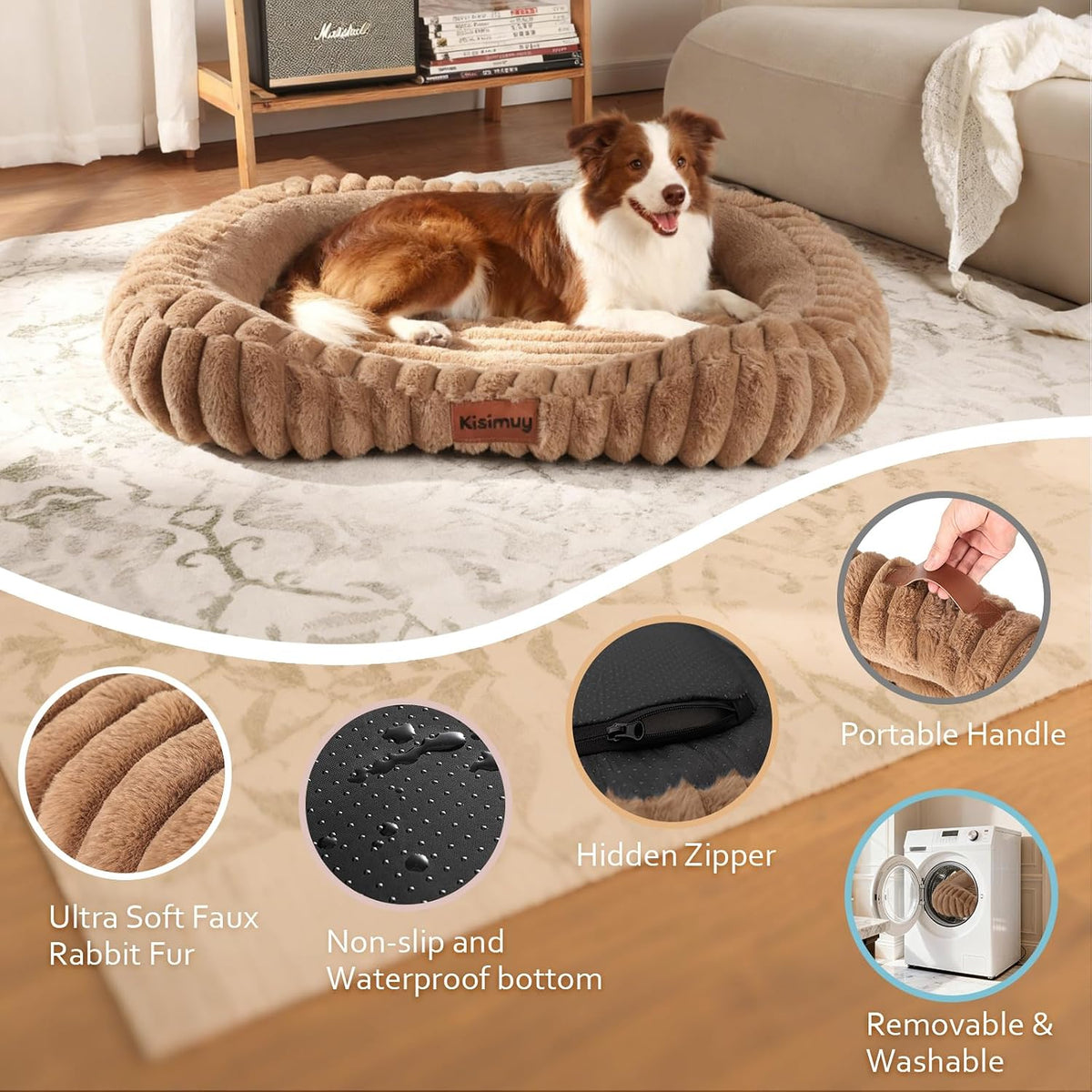 Orthopedic Dog Bed, Hip & Joint Support Dog Crate Pad for Puppy