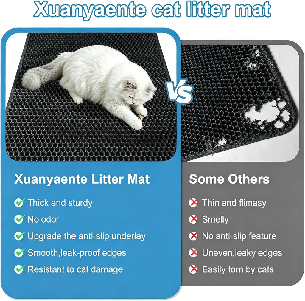 Cat Litter Mat Litter Box Mat 24 X 18 Inches Black