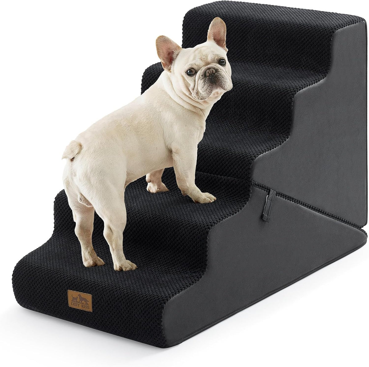 COZY KISS Dog Stairs for Small Dogs, 5-Step 2-in-1 Dog Steps,22.4" H