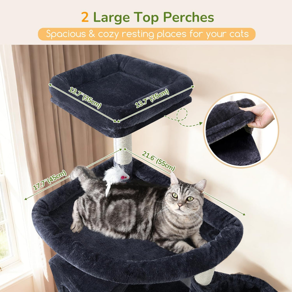 Globlazer 82in Extra Large Cat Tree Tower for Indoor Cats Large Adult, S82