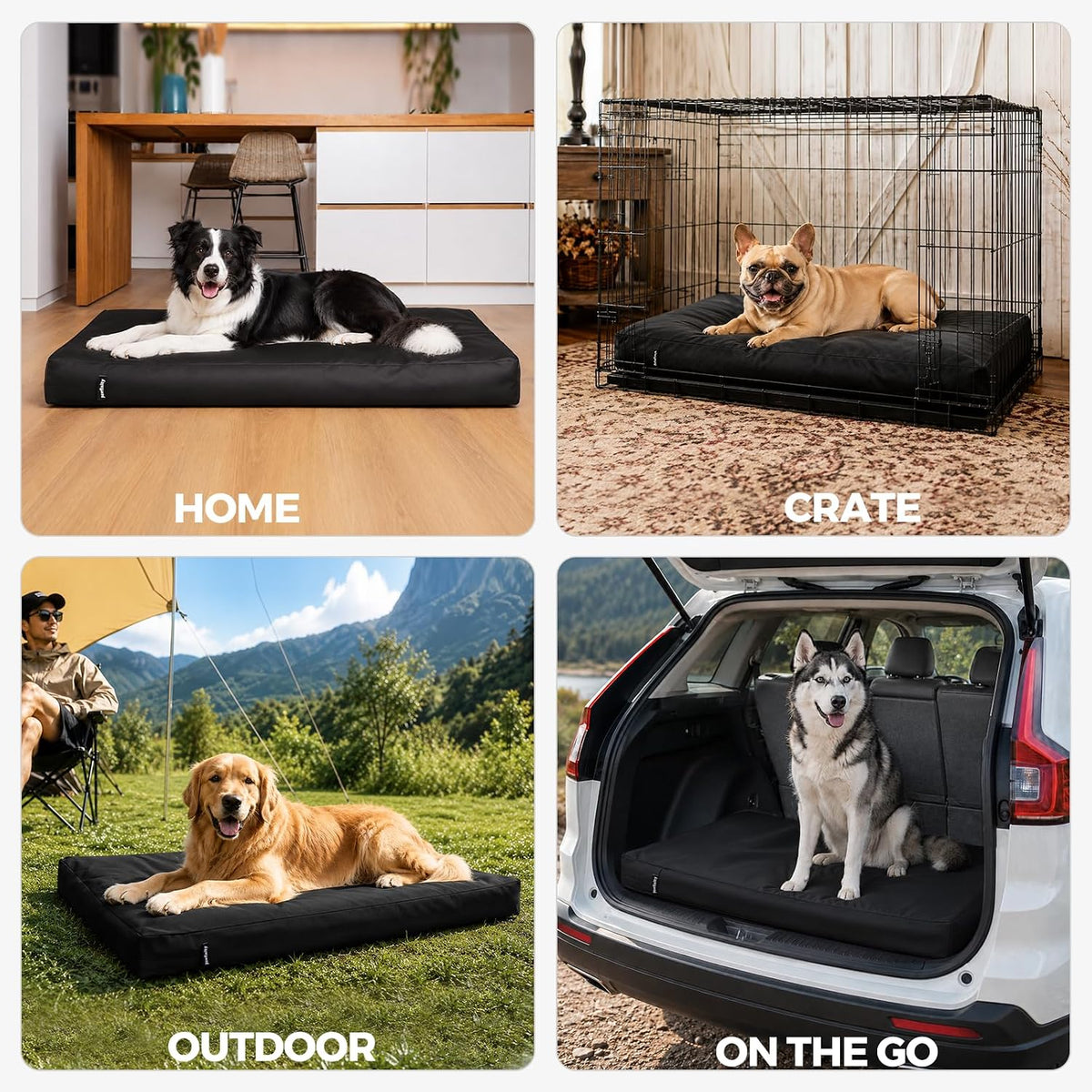 PAWFINITY Small Waterproof Dog Bed Cover Replacement Washable with Zipper