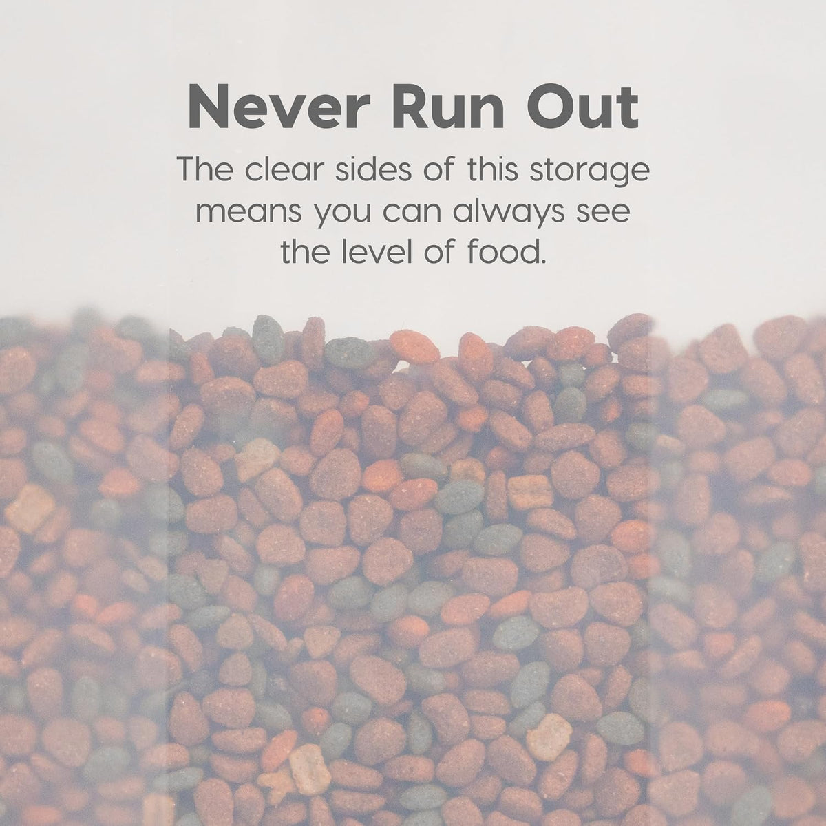 IRIS USA Dog Food Storage Container, Up to 10 lbs, Clear/Black, Made in USA | BPA-Free, Airtight Seal, Best for Cat Food, Bird Seed, Chicken Feed, Pet Toys, Treats, Pellets 