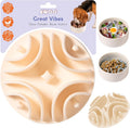 Great Vibes - Silicone Slow Feeder Insert for 6 Inch+ Dog Bowl (Almond)